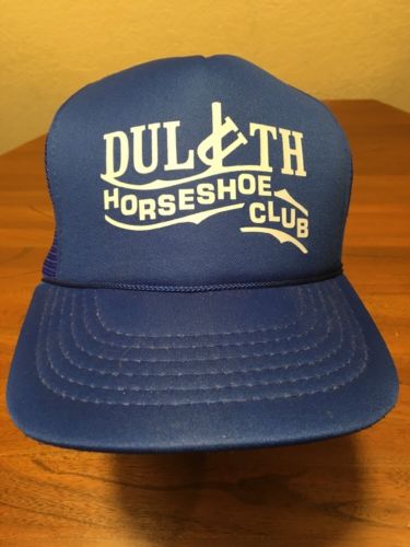 Duluth Horseshoe Club Minnesota Blue Snapback Meshback Hat