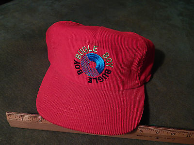 Bugle Boy *Red Corduroy* 100% Cotton [HAT_CAP] w/ Velcro Brand Fastener (Vtg)