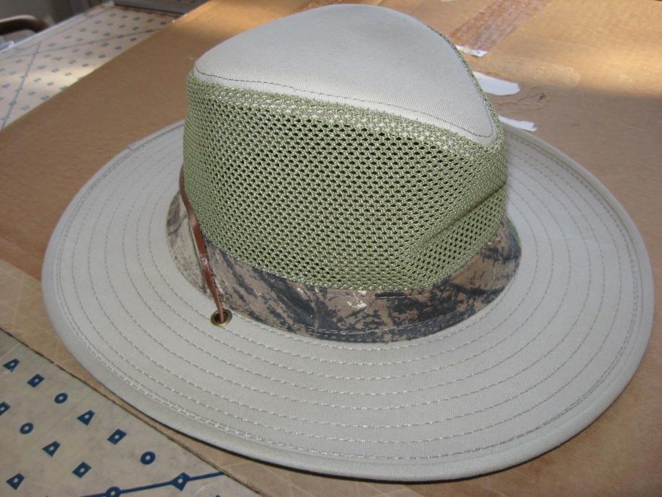 Panama Hat by Realtree, Size M, Light Olive w/Leather Chinstrap