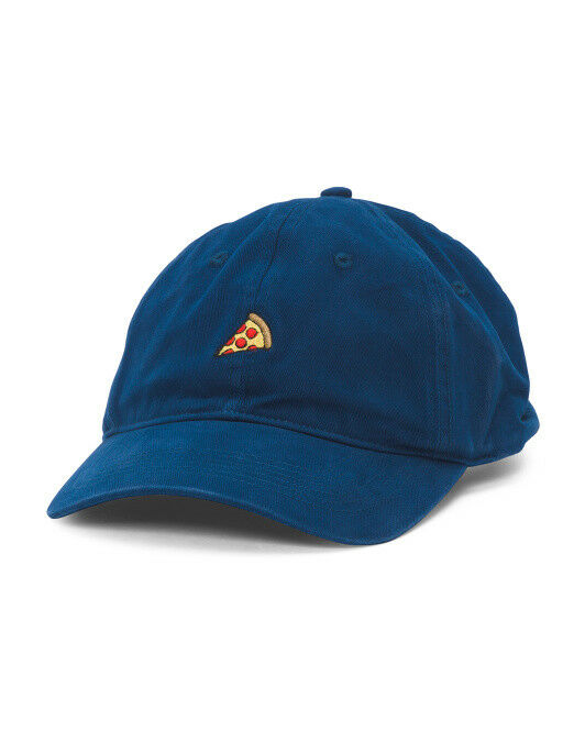 Granule Pizza Embroidered Blue Baseball Dad Cap Adjustable Fit Unisex Hat Casual