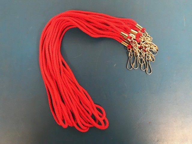 Corded Lanyards Lot of 13 Red 15