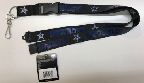 Cowboys Black Lanyard/key Chain/Badge, ID Holder