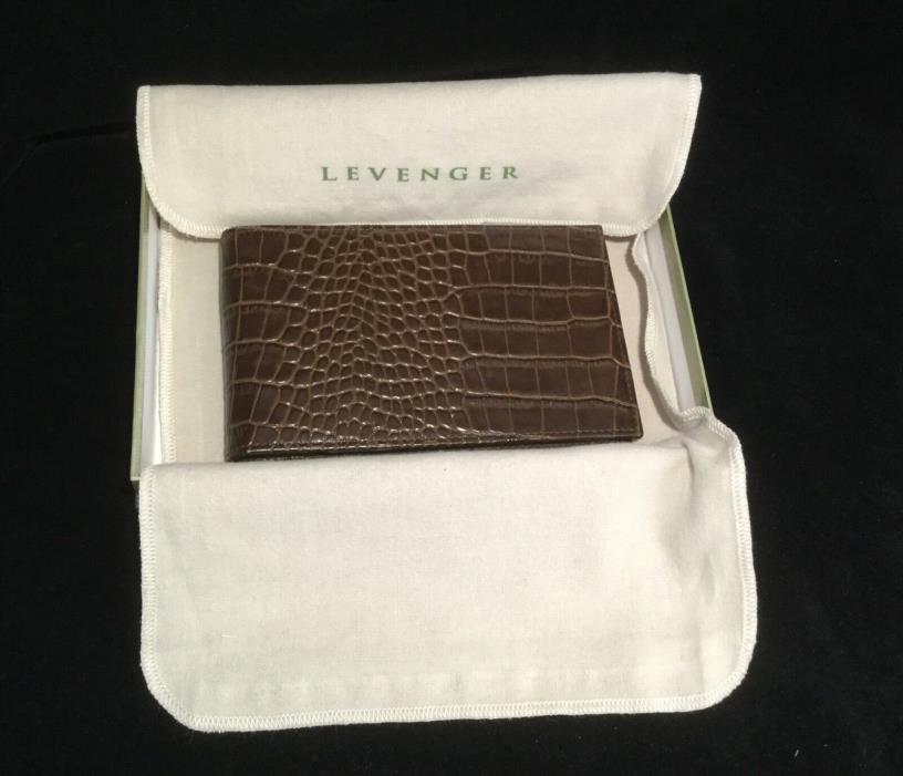 Levenger-The Shirt Pocket Briefcase-Brown/Mocha Leather.                  #596