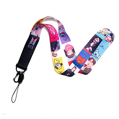 BTS Love Yourself Print Lanyard Key Chain Id Badge Holder Neck Strap BTS