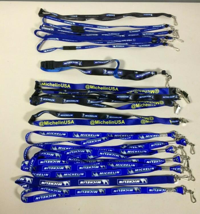 Lot of 18 Michelin Tires Lanyards, all are 19