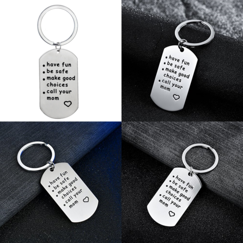 Have Fun Be Safe Make Good Choices & Call Your MOM Pendant Necklace/Keychain Gra