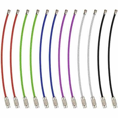 Keychain, 12 Pack Of 4.3 Inches Stainless Steel Wire Ring 2mm Cable Loops/Rings