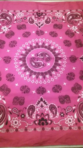 Vintage Elephant Trunk Up Red Paisley Bandana 26