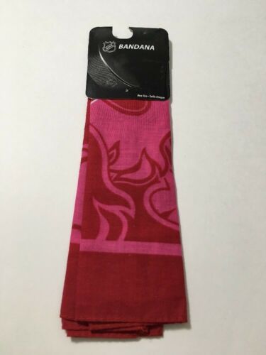 Pink NHL Calgary Flames Bandana One Size Fits All Scarf Cotton NEW