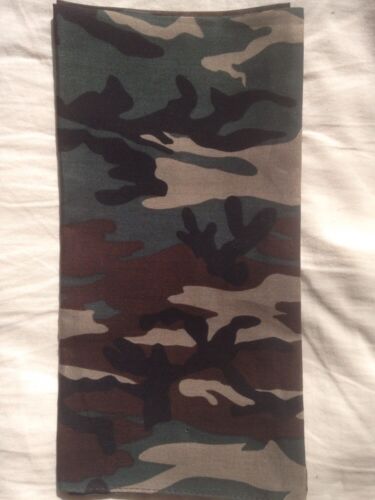 Camo Bandana Towel Scarf Camouflage Army Cotton Standard NEW 21''x21''