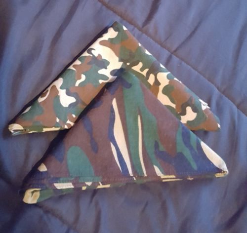 CAMO ARMY GREEN Woods Camouflage BANDANA Caps  Do-rag **Lot of 2** EC