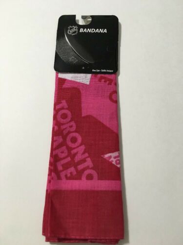 Pink NHL Toronto Maple Leafs Bandana One Size Fits All Scarf Cotton NEW