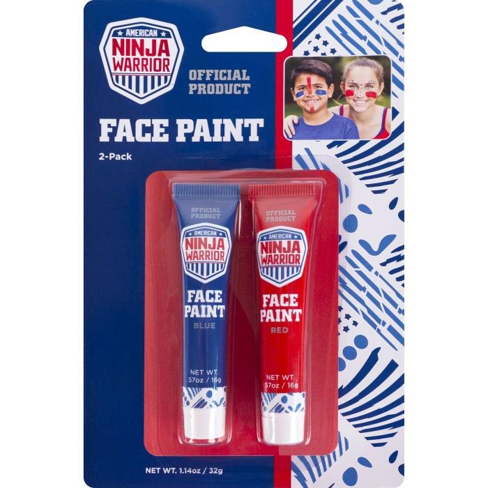 American Ninja Warrior Face Paint 2 Pack - Red and Blue