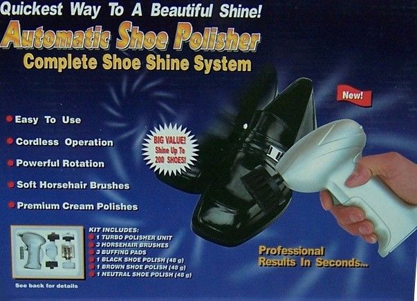 New Turbo Polish Complete Shoe Shine System Mens Womens