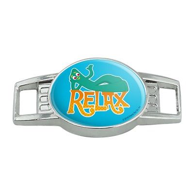 Gumby Says Relax Chill Chillin' Shoe Shoelace Tag Runner Gym Charm