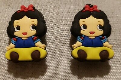 Pair of Snow White Clog Shoe Charms - NEW