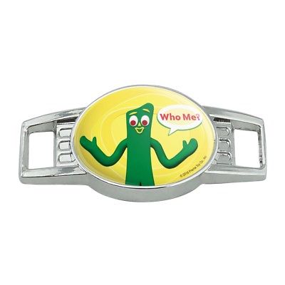 Who Me? - Gumby Clay Art Shoe Shoelace Shoe Lace Tag Runner Gym Charm Decoration
