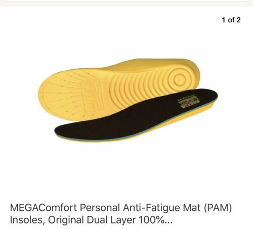 MEGAComfort Personal Anti-Fatigue Mat (PAM) Insoles, Original Dual Layer 100%...