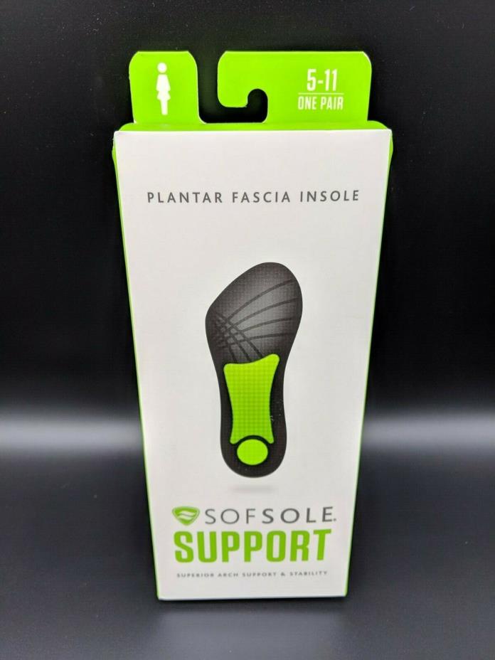 Sof Sole Plantar Fascia Orthotic Shoe Insoles - Women's Size 5-11