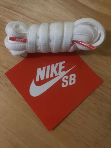 Nike SB Orange Label Laces - White, With Sticker