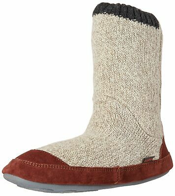 Acorn Men's Slouch Boot Slipper Grey Ragg Wool X-Large / 12-13