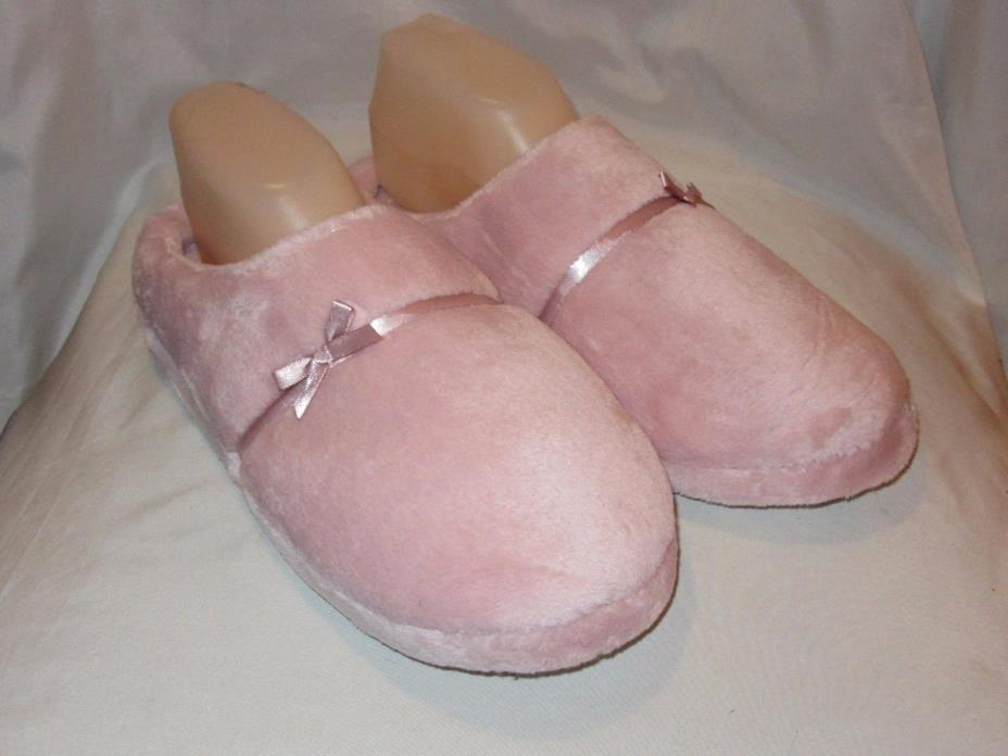 *NWT* SOMA PLUSH SCUFF SLIPPERS BOUDOIR PINK~LARGE 9-10