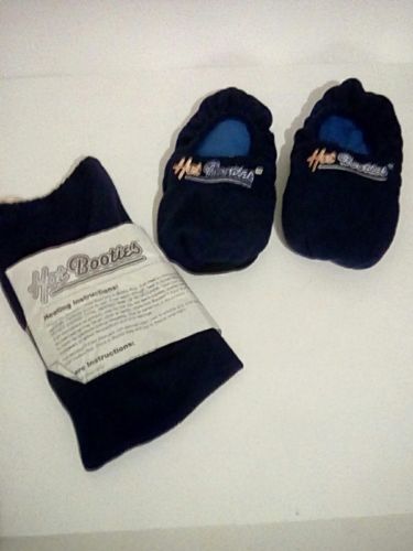 Hot Booties Slippers Foot Warmer Booties As Seen On TV Natural Linseed Navy New