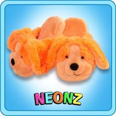 My Pillow Pets Neon Dog Large Size Slippers