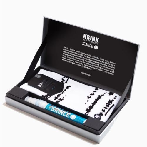 Stance x Krink Collaboration K75 Box With Sock and Black Marker NEW