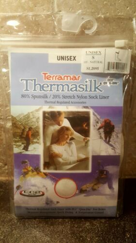 Terramar Unisex Thermasilk Sock Liner Natural Small/7-9