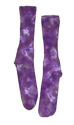 Men's Women's Bamboo Sock Tie Dye Purple Moon Blotter Sock Hippie art