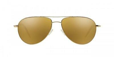 Oliver Peoples Authentic Unisex Benedict Aviator Sunglasses Gold Mirror $425
