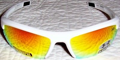 Under Armour StrideXL Sunglasses SHINY WHITE/ORANGE Lenses