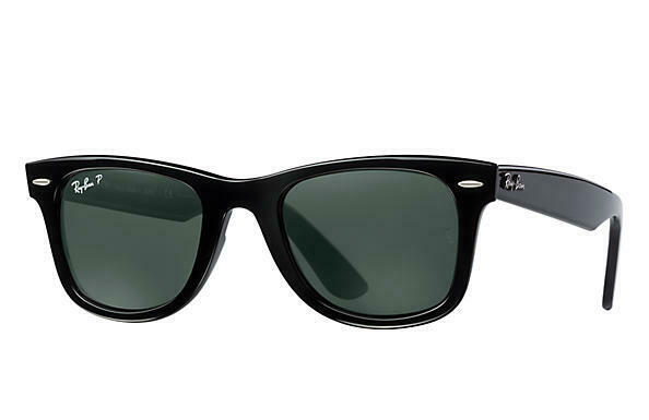 Ray Ban Wayfarer RB4340 Wayfarer Ease Black / Polarized Green Lens Sunglasses