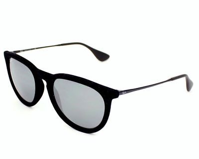 Ray Ban RB4171 60756G  Black Velvet Frame Grey Mirrored Erika Sunglasses Size 54