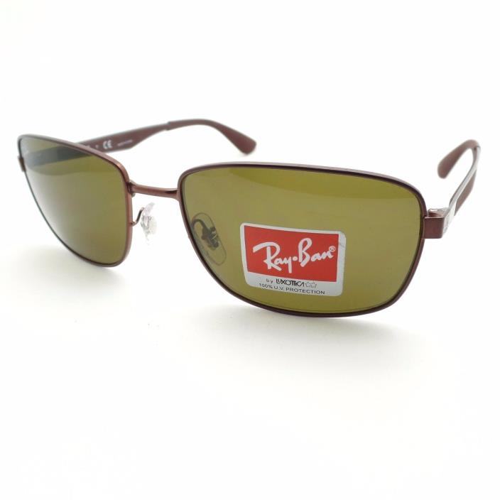 Ray Ban 3529 012/73 Matte Brown 58mm Sunglasses New Authentic rl