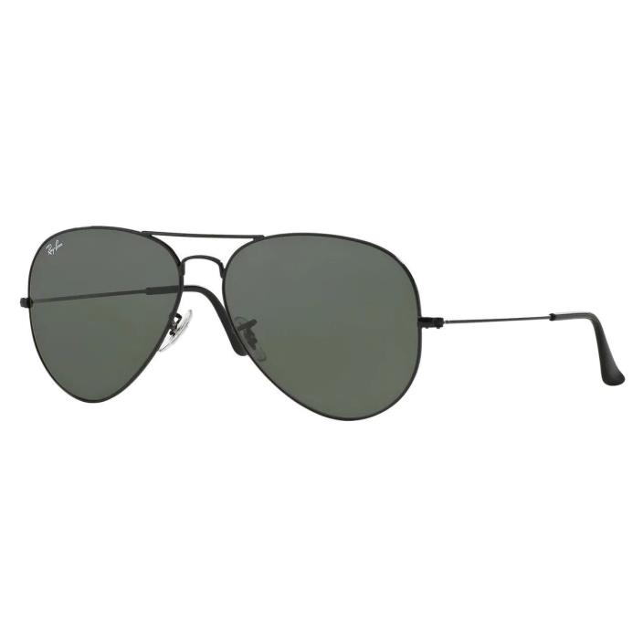 Ray-Ban Aviator Men's Anti-Reflective Sunglasses with Black Frame and Green...