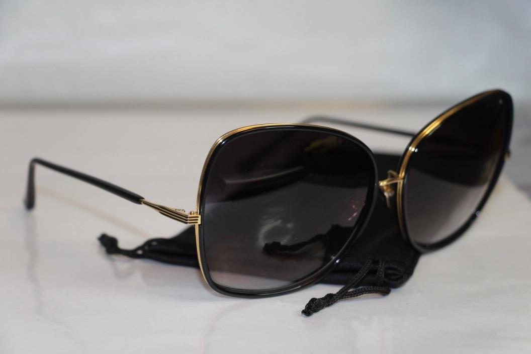 DITA Bluebird Two Black Gold / Grey Gradient Sunglasses 21011-A 65mm