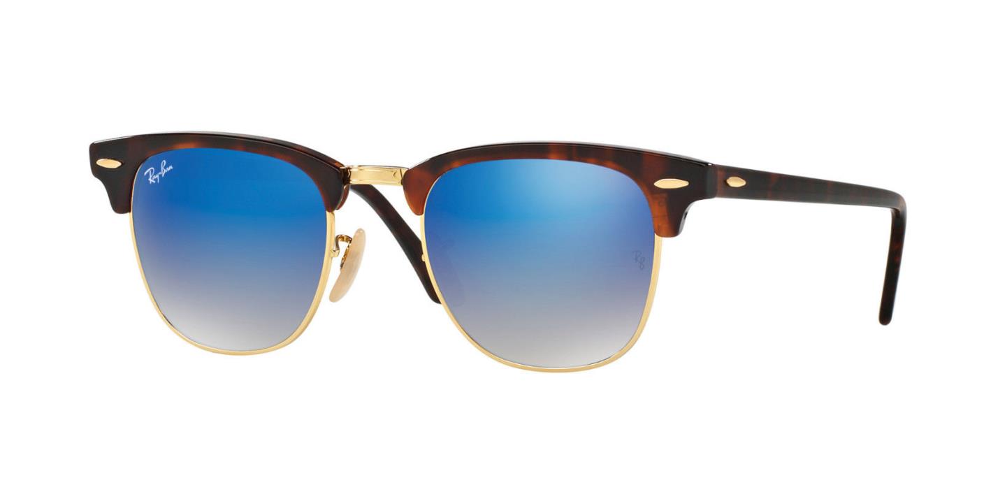 New Genuine Ray Ban 3016 1145/17 Clubmaster Havana Tortoise Sunglasses 51mm