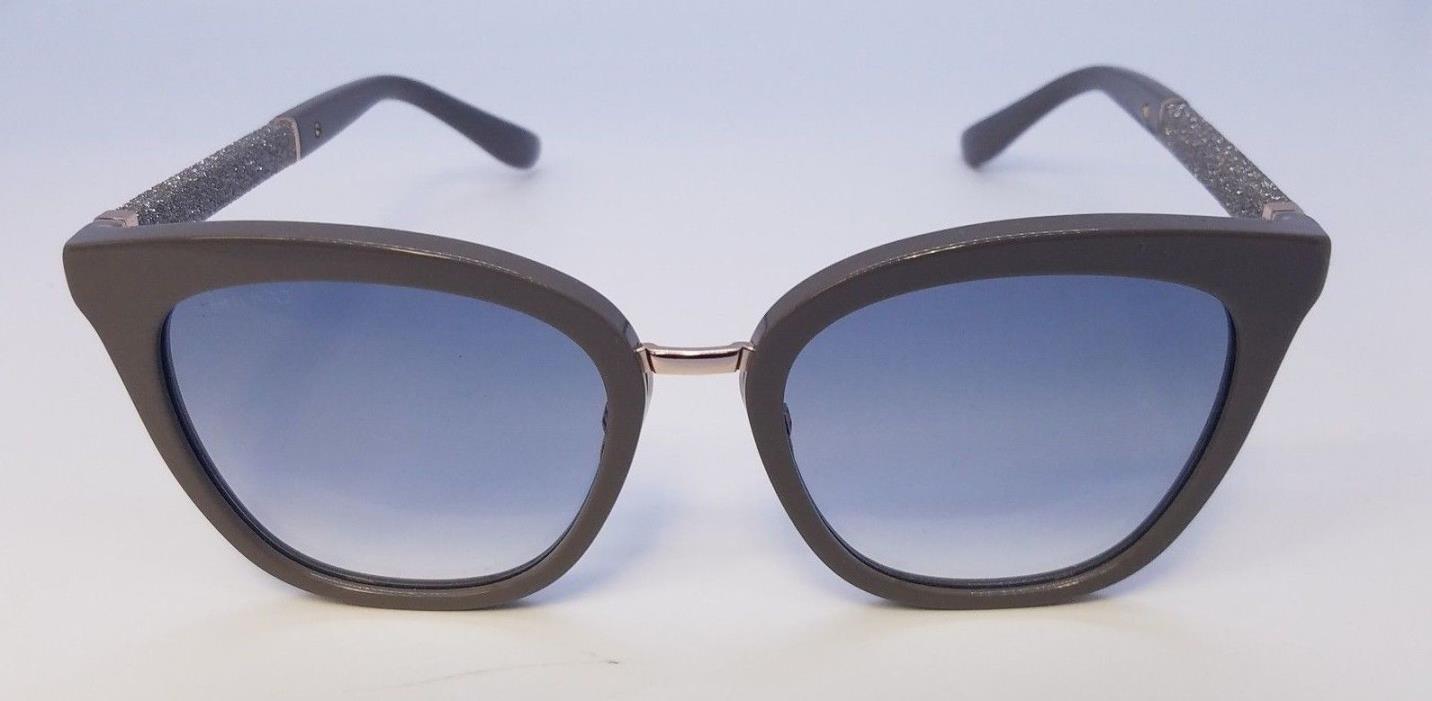 New Authentic Jimmy Choo Lory Cat Eye Black Gold Mirrored Sunglasses