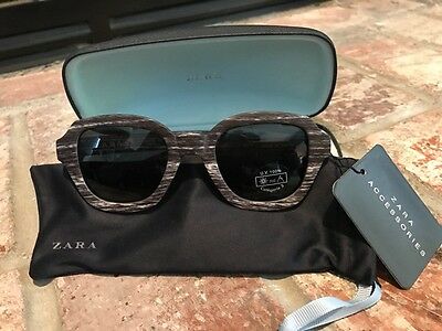 ZARA UNISEX 100% UV Protect Sunglasses + Hardcase  NWTs