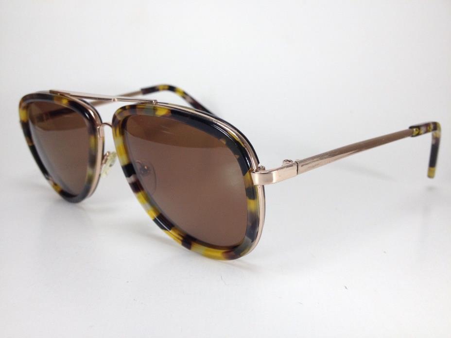 ETT:TWA Women's Sunglasses Aviator Tortoise Gold E2