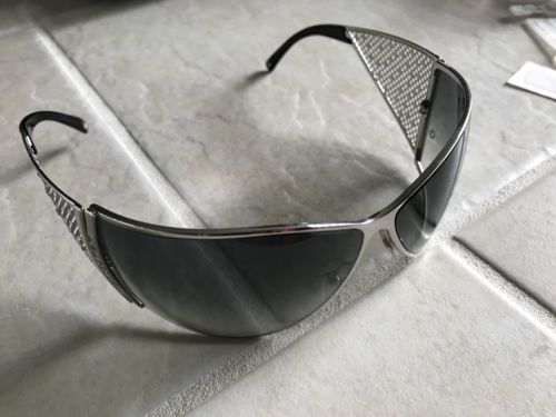 Montblanc MB185s Sunglasses MB 185s F80 72 11 125 Defect READ Silver Swarovski