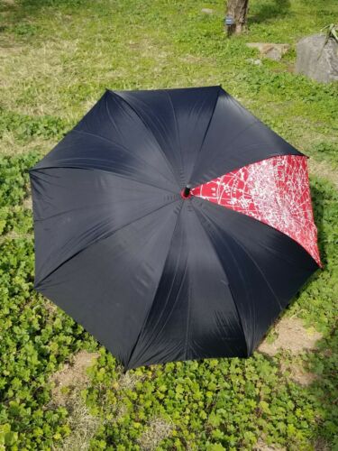 RARE Vintage 80s Aramis Navigator Black Red Promo NEW Umbrella