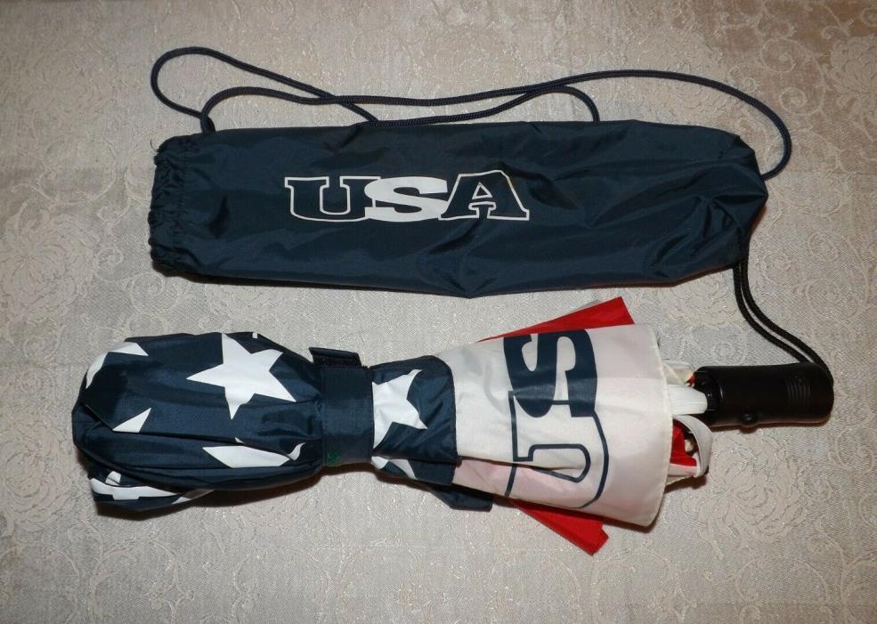 GustBuster Metro Automatic Umbrella USA Stars With Pouch 38