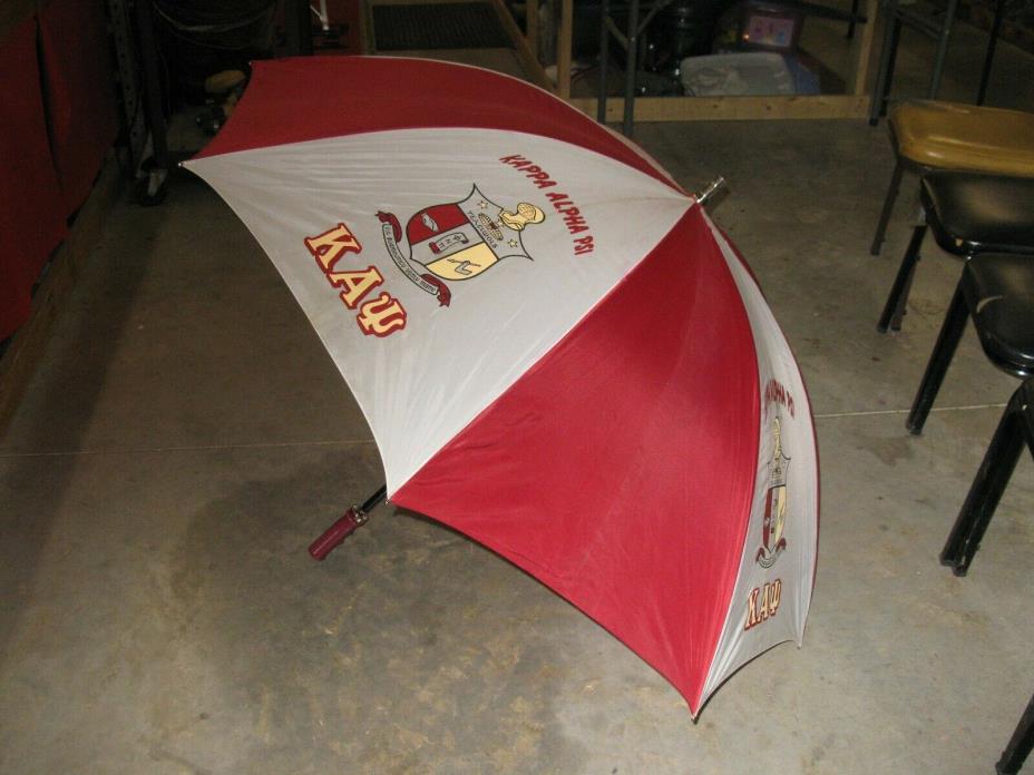 Kappa Alpha Psi  Jumbo Umbrella TOP TO BOTTOM OF HANDLE MEASURES 37 1/2