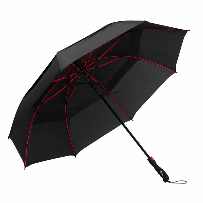 Repel Golf Umbrella with Triple Layered Reinforced Fiberglass Ribs Adorned BLACK