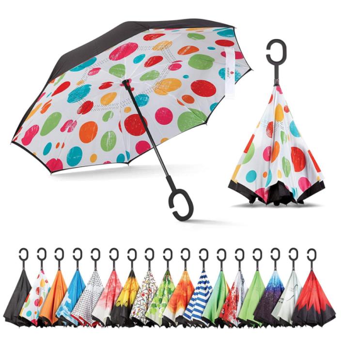 Sharpty Inverted Umbrella, Windproof, Reverse, Umbrellas for Women with UV Prote