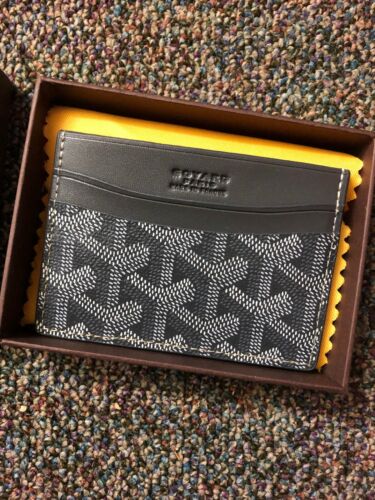 Goyard Card Holder Wallet Black with Box