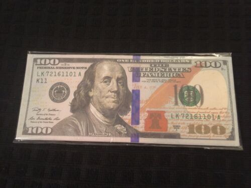 100 Bill Money Bi-Fold Card Holder Unisex Wallet Gifts Under 10 Dollars